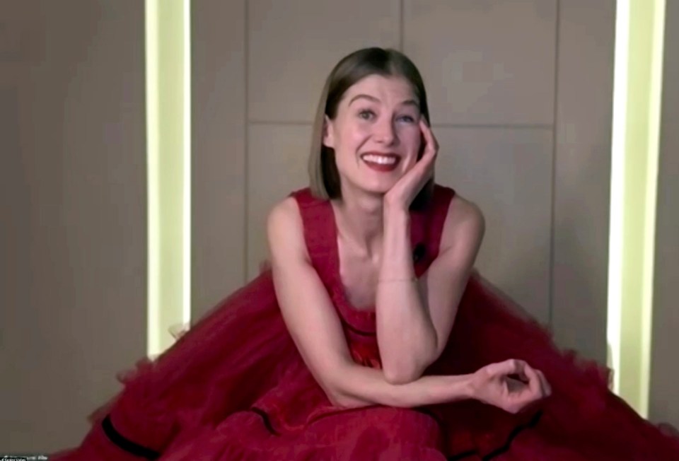 Rosamund Pike bagged a globe for her performance in I Care A Lot