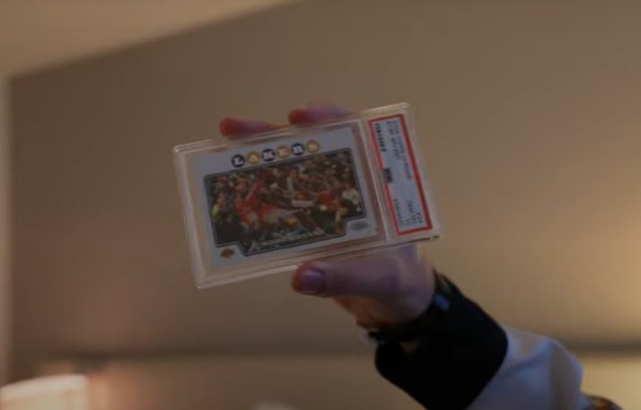 Mayweather received an ultra-rare Topps chrome card featuring NBA legends Kobe Bryant and LeBron James