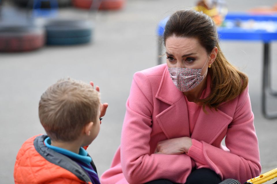 She spent time in the playground chatting to little ones in her first public appearance since the chat aired