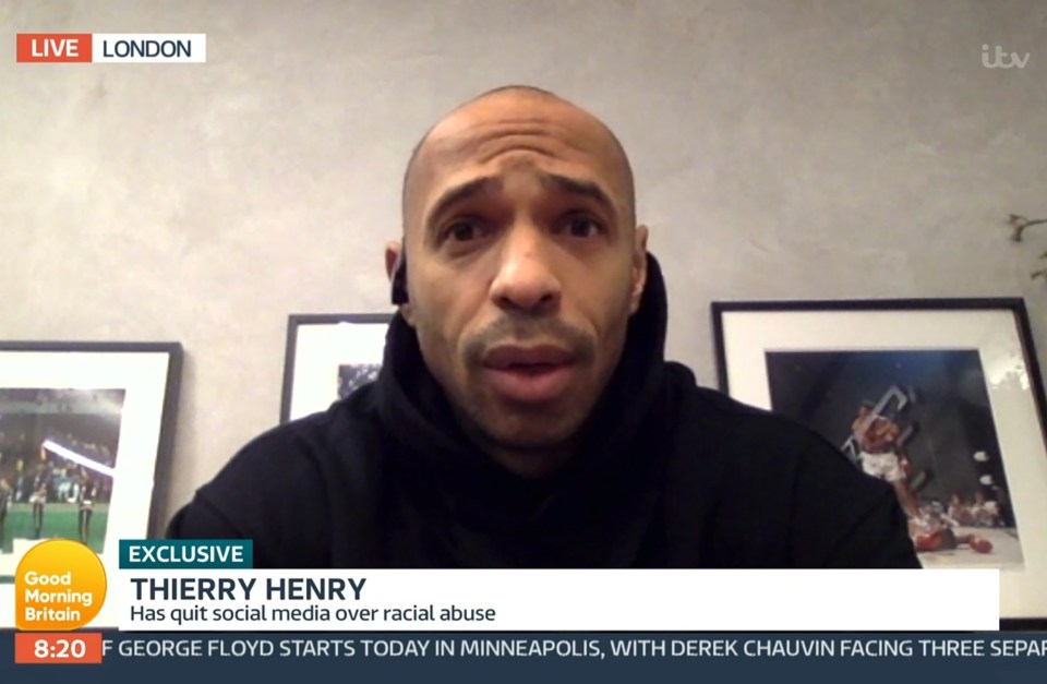 Thierry Henry has spoken out after an 'historic week' in the world, from big wins for football to the fight against racism
