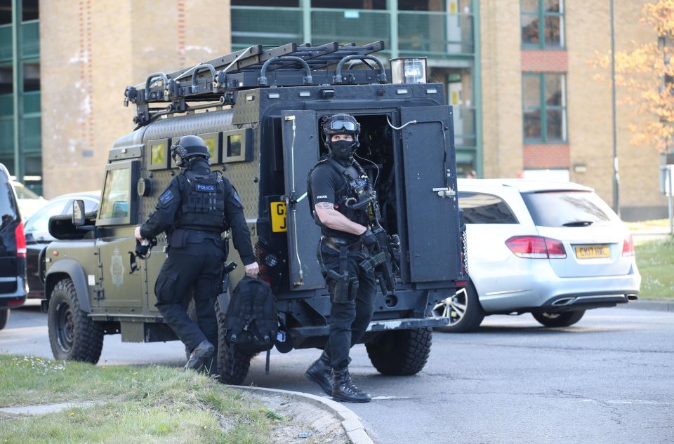 An 18-year-old was arrested by armed cops at the scene