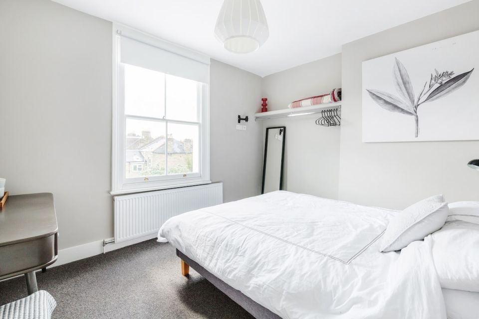 The bedrooms are simple with great views over South London
