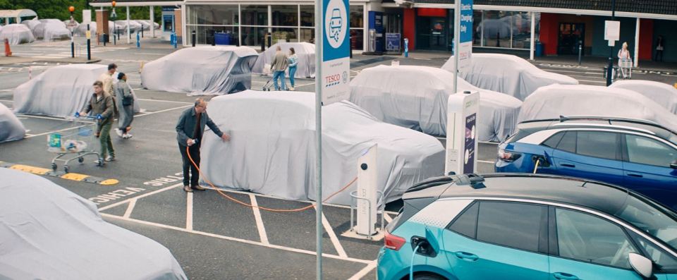 Owners of any electric car can top up their vehicle for free at nearly 400 Tesco stores across the UK