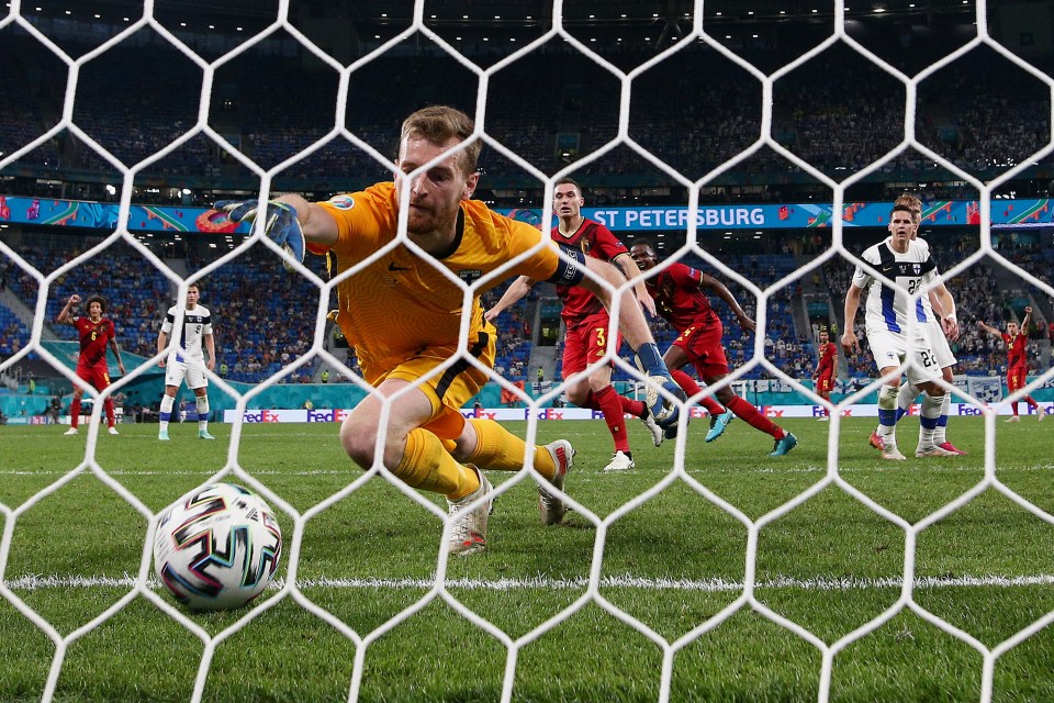 Lukas Hradecky knocked the ball into his own net in the 74th minute to give Belgium the lead