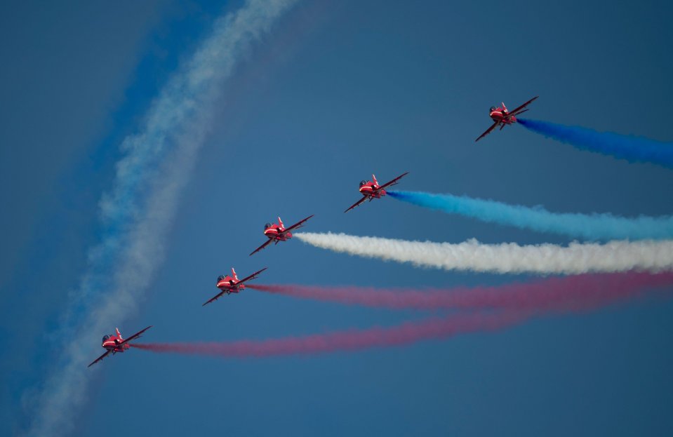 Red Arrows are known for their bright smoke displays