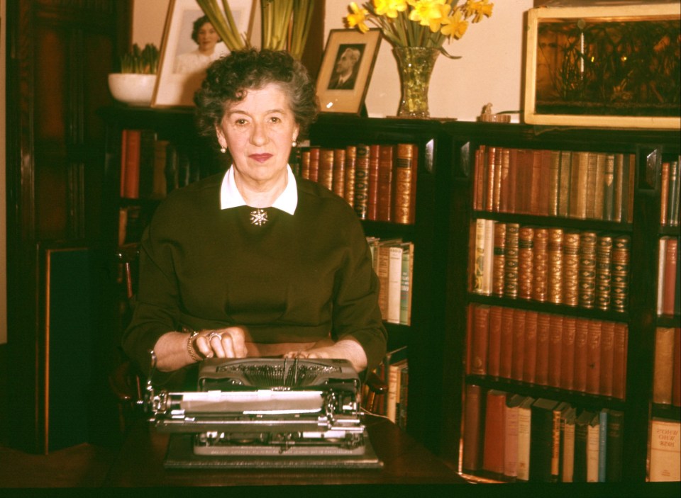The author is commemorated with a plaque from the heritage organisation outside her former home in Chessington
