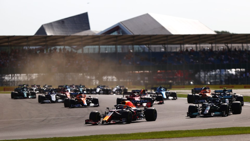 Max Verstappen jumped Lewis Hamilton at the start and held on to win the first ever sprint qualifying race