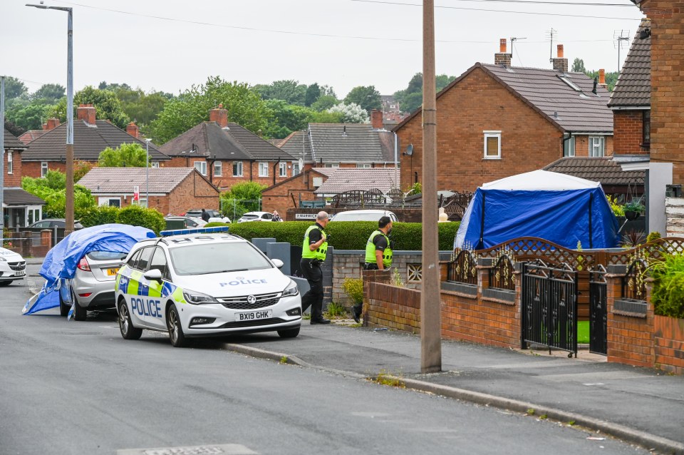 Police have launched a manhunt for the gang of thugs