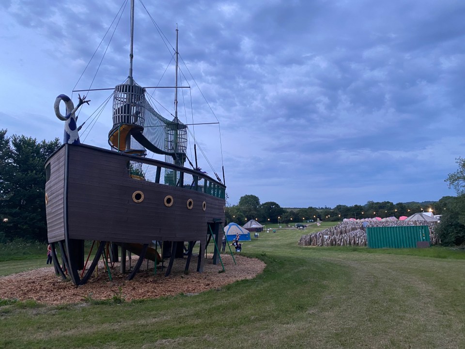 Young kids can enjoy a giant pirate ship and there is also a castle for little ones