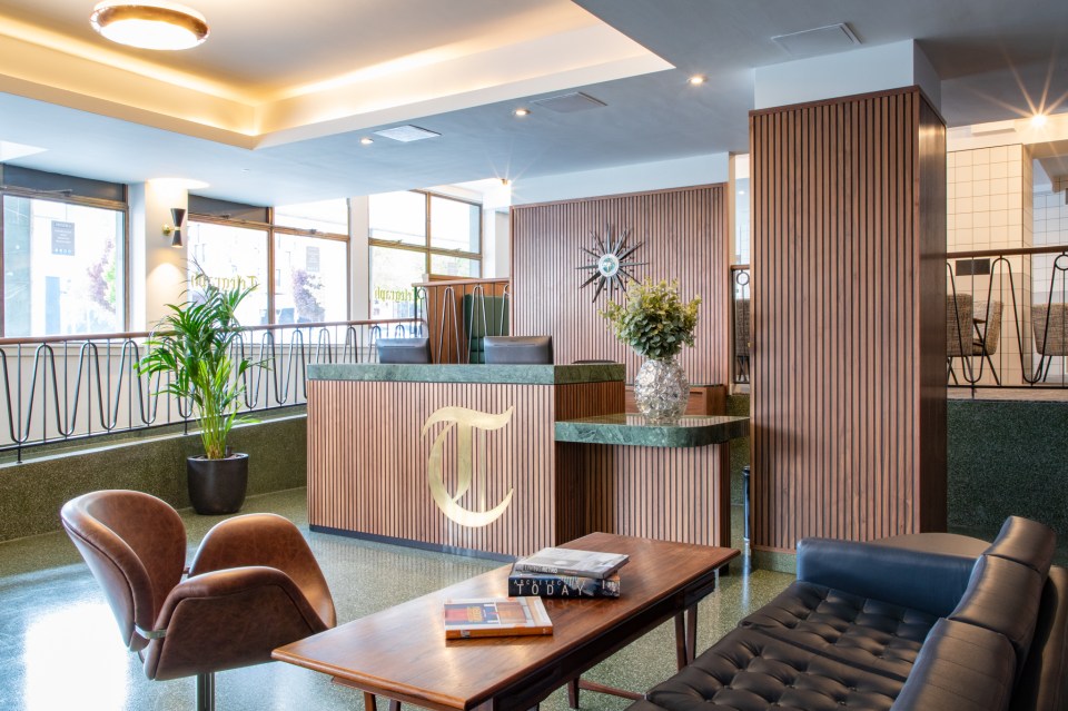 The hotel takes inspiration from mid-century designs