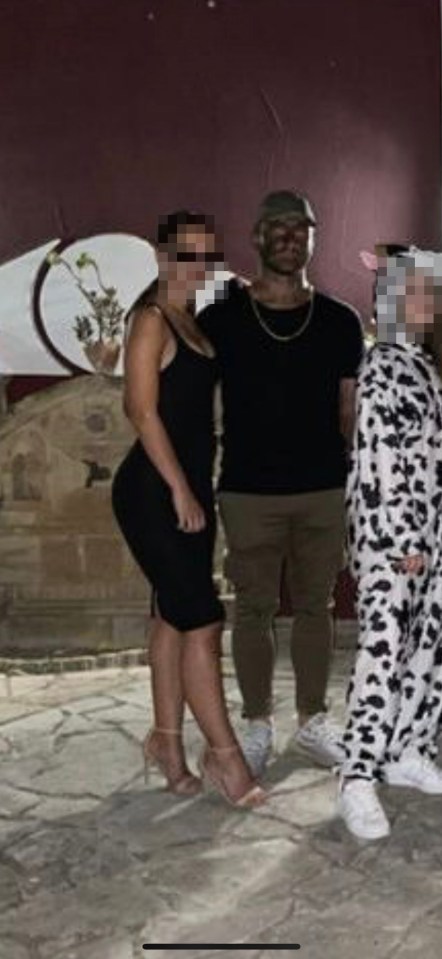 Another pic shows the reveller next to a woman who appears to be dressed as Kanye's estranged wife, Kim Kardashian
