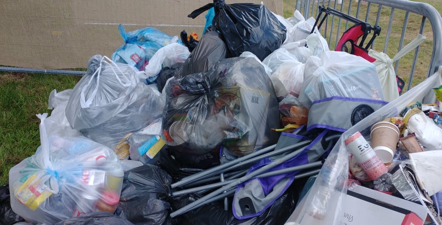 The four day festival was branded 'dirty' and some families left shortly after arriving