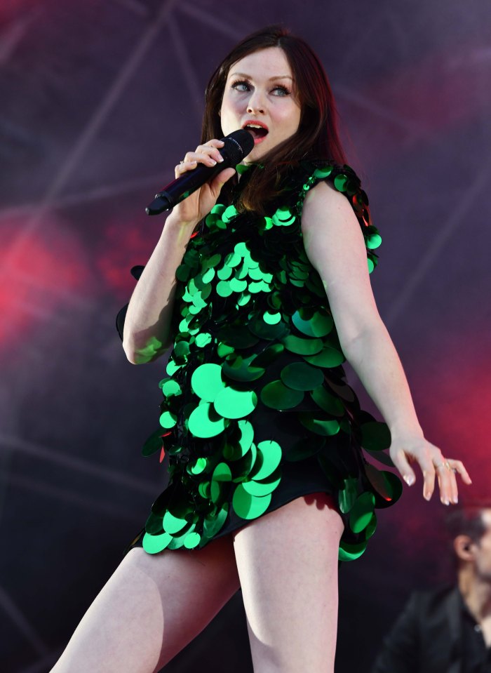 Sophie Ellis-Bextor looked incredible in a green sequin mini dress