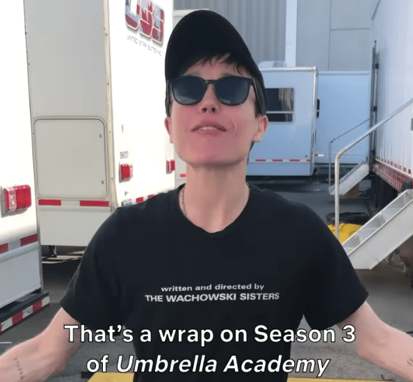 Elliot Page announces that filming for season three of The Umbrella Academy has officially ended