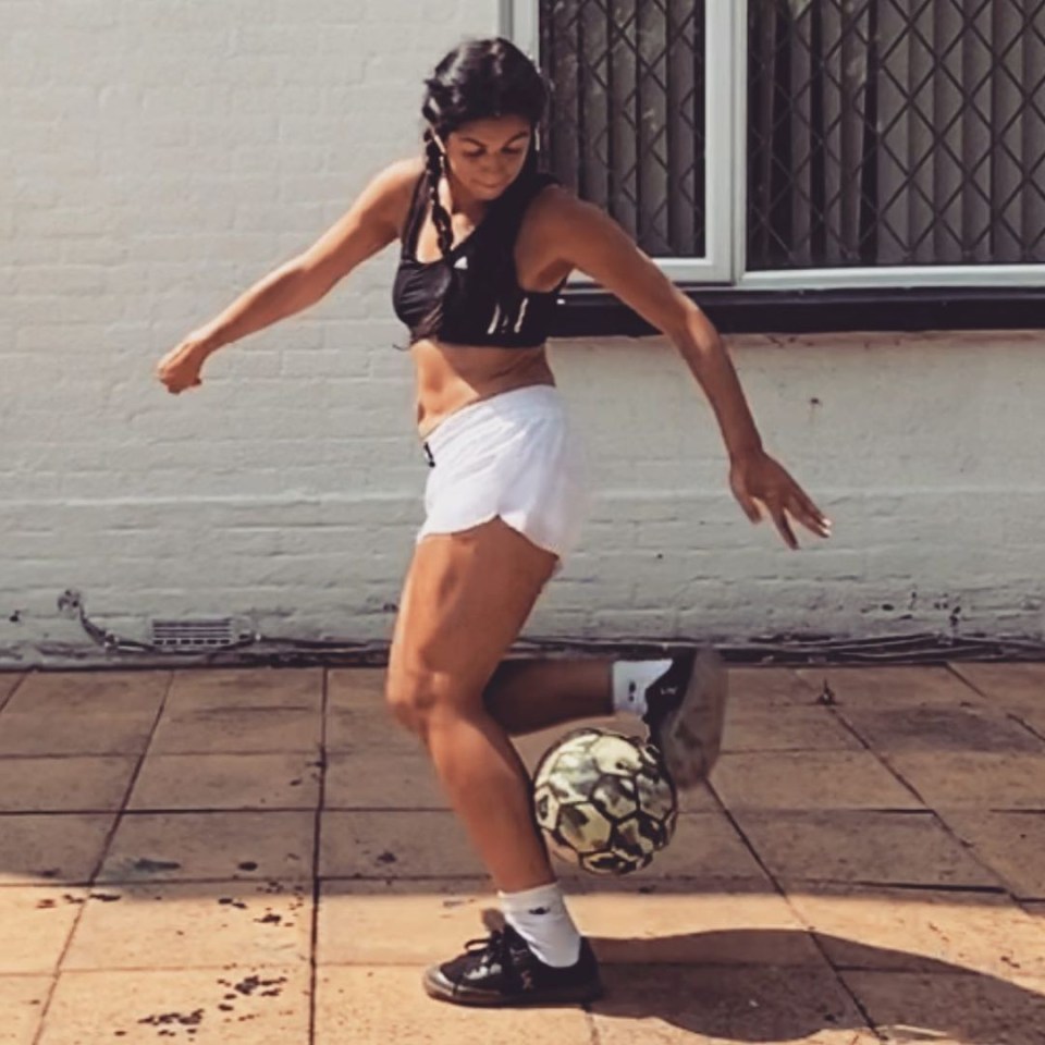 Ex-Gunners and Charlton starlet Harriet Pavlou watched freestyler clips and decided she was up to the task with her own skills
