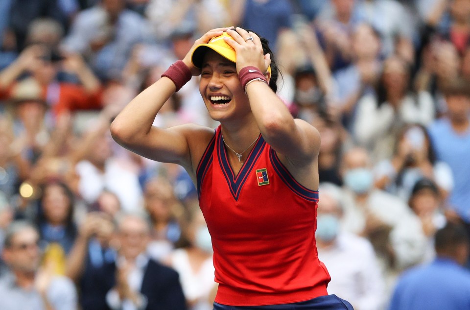 Raducanu could hardly believe her stunning triumph