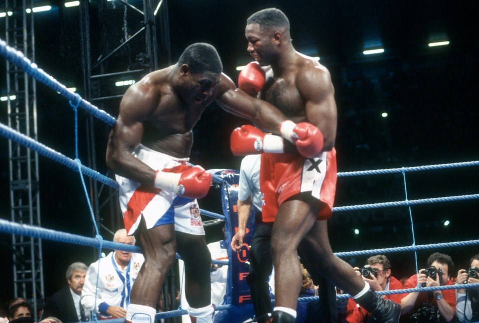 Frank Bruno was beaten by Lennox Lewis in 1993