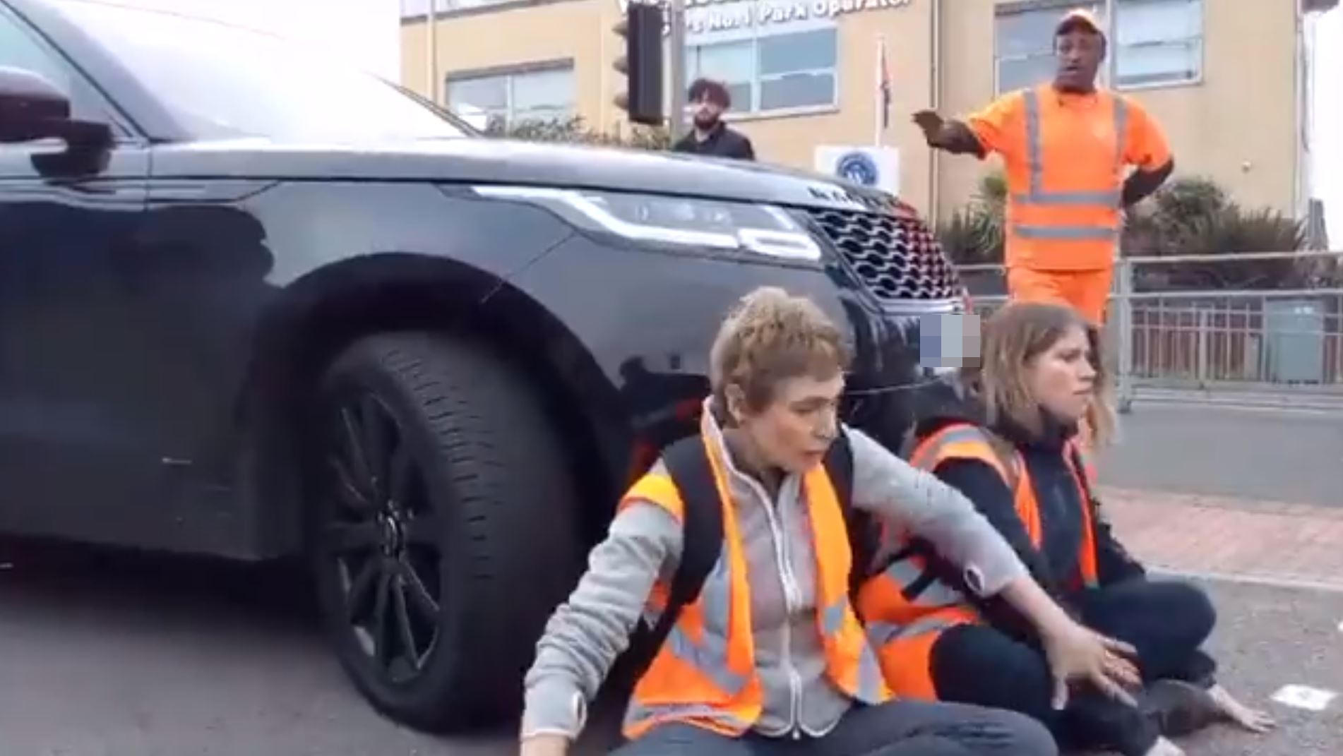 The moment Sherrilyn drove into Insulate Britain activists in Purfleet