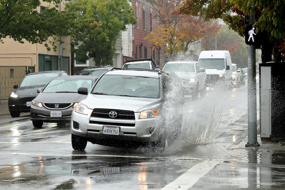 Splashing someone with your car is illegal