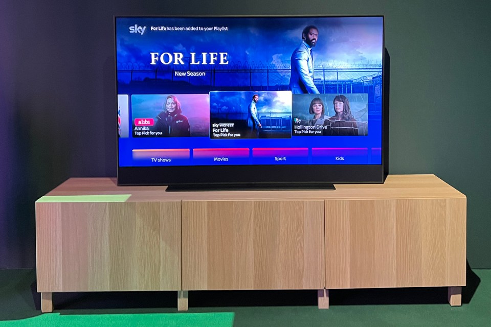 The Sky Glass TV looks slick in real life