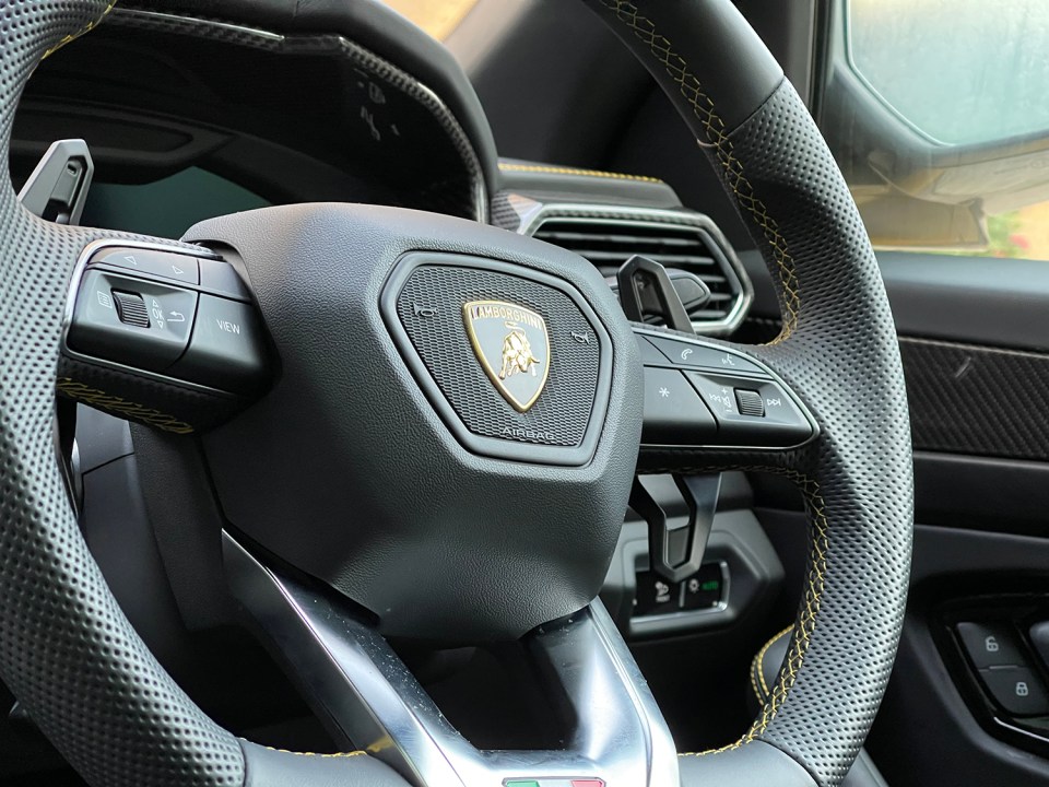 The interior is Lambo through and through