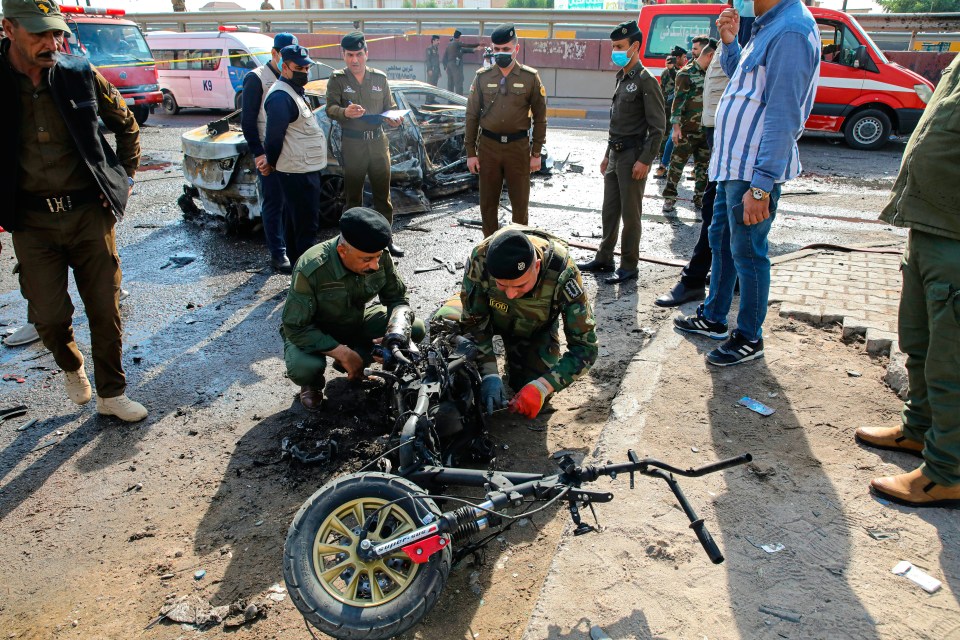 The blast was caused by a motorbike rigged with explosives