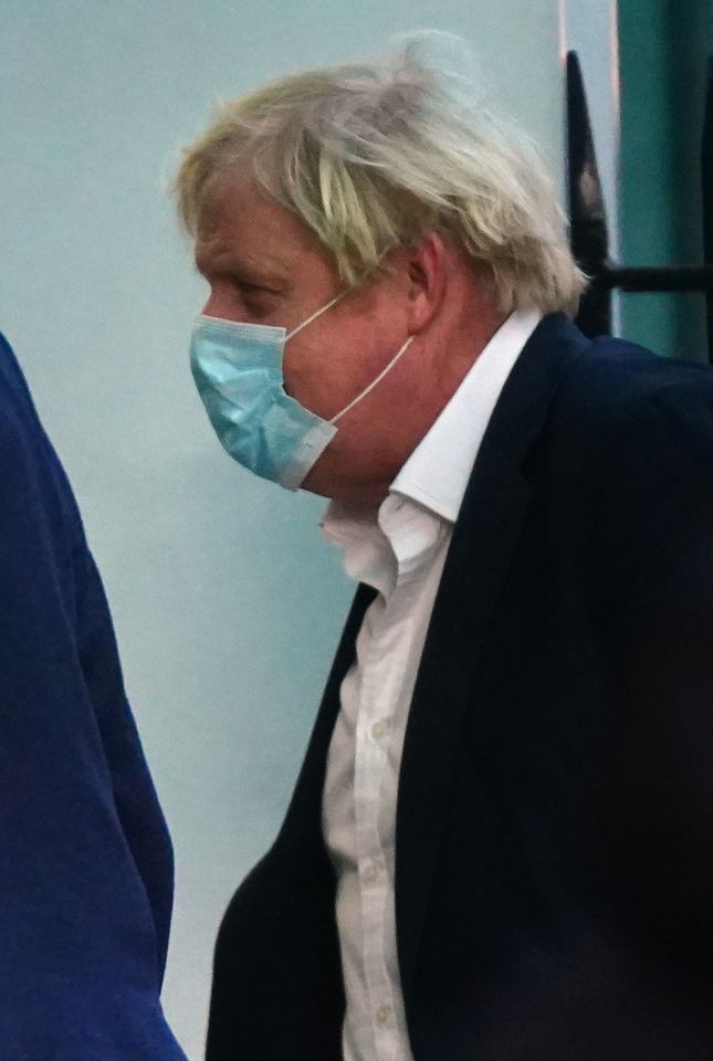 Boris was seen returning to the hospital after the joyful news