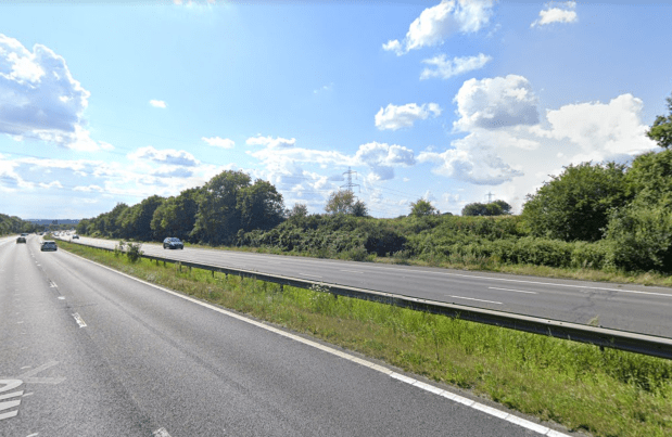 The family were travelling southbound on the M3