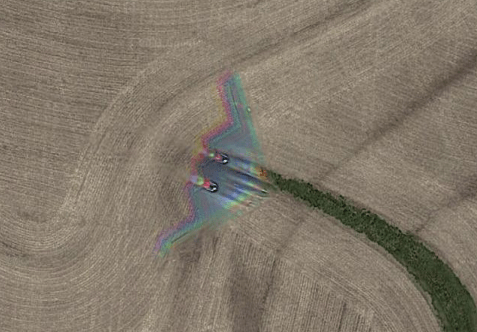 A snap of a stealth bomber on Google Maps