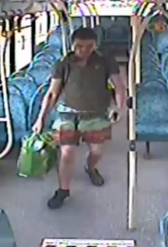 CCTV captured Layton leaving the bus before crossing the road and sparking the row