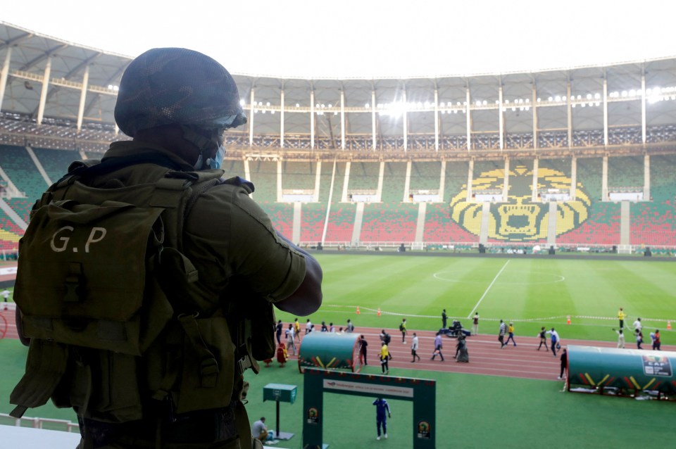 Teams are being protected by armed security guards and soldiers throughout the tournament in Cameroon