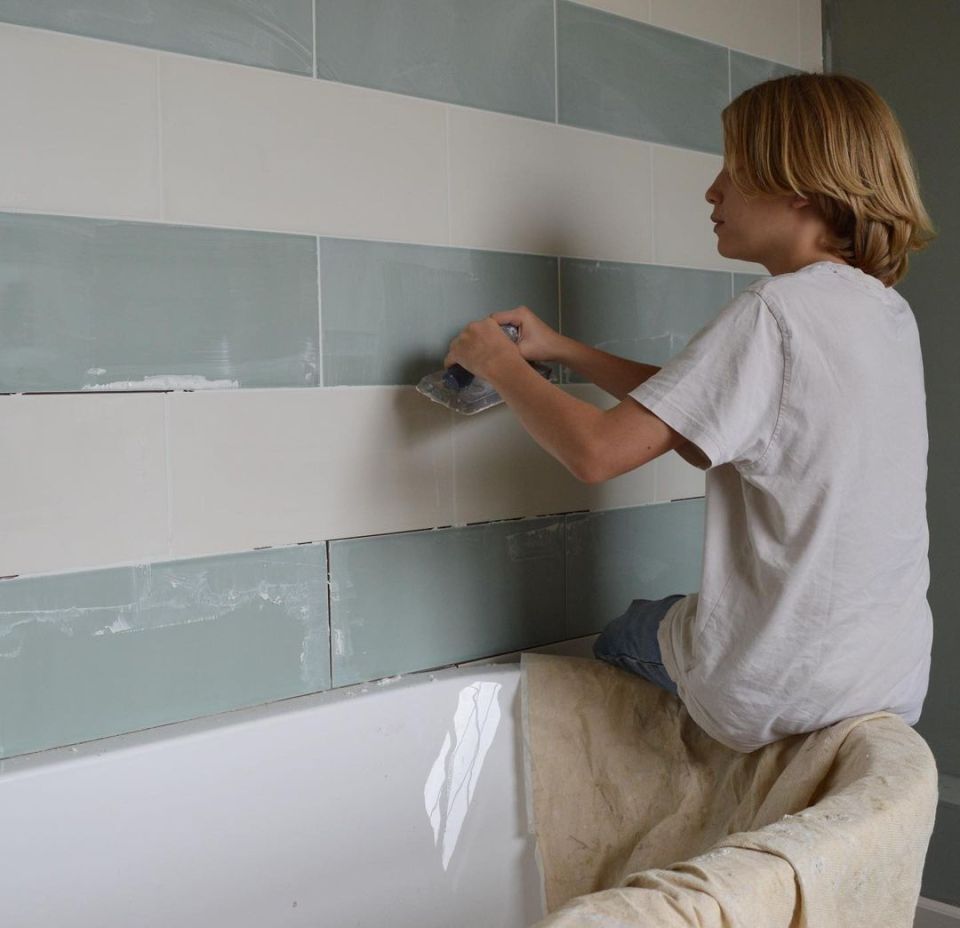 Rafferty tiles his own en-suite bathroom