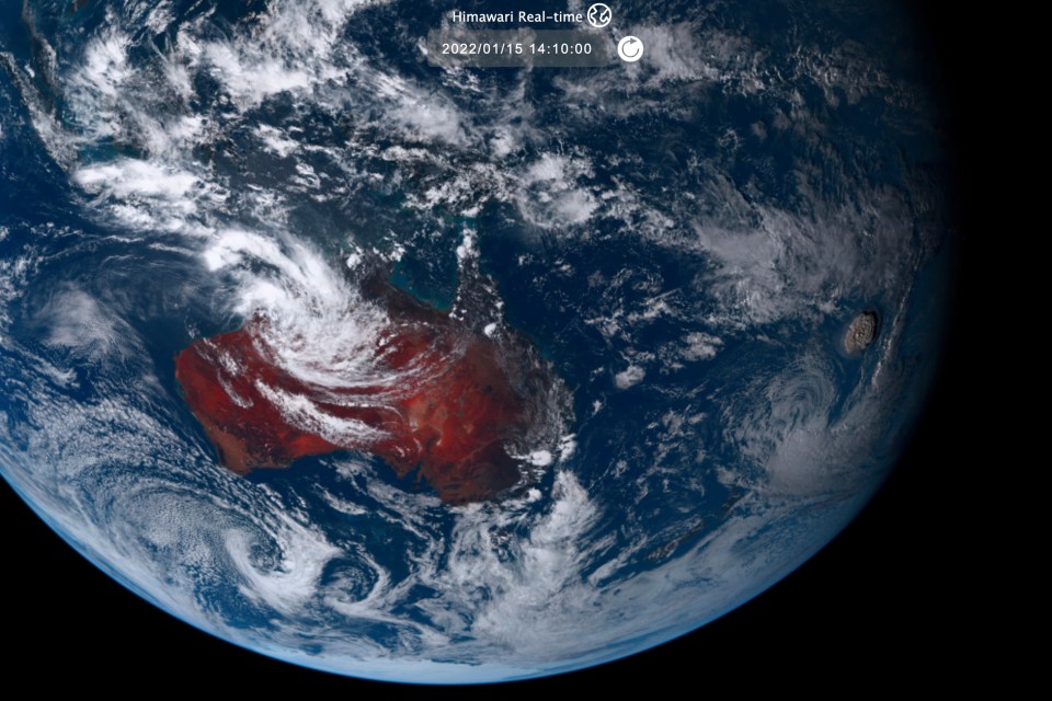 Satellite image shows huge impact of volcano's eruption