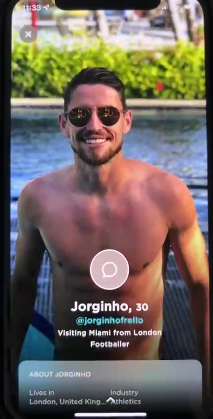Footie ace Jorginho was seen on dating app Raya while with team-mates in Miami