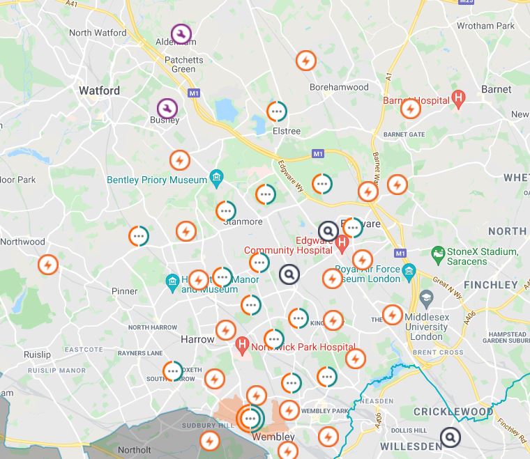 The outages have covered across North London and Hertfordshire