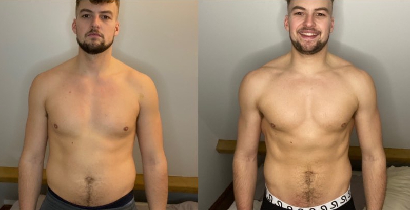 Hugo looks incredible after cutting out alcohol and eating clean