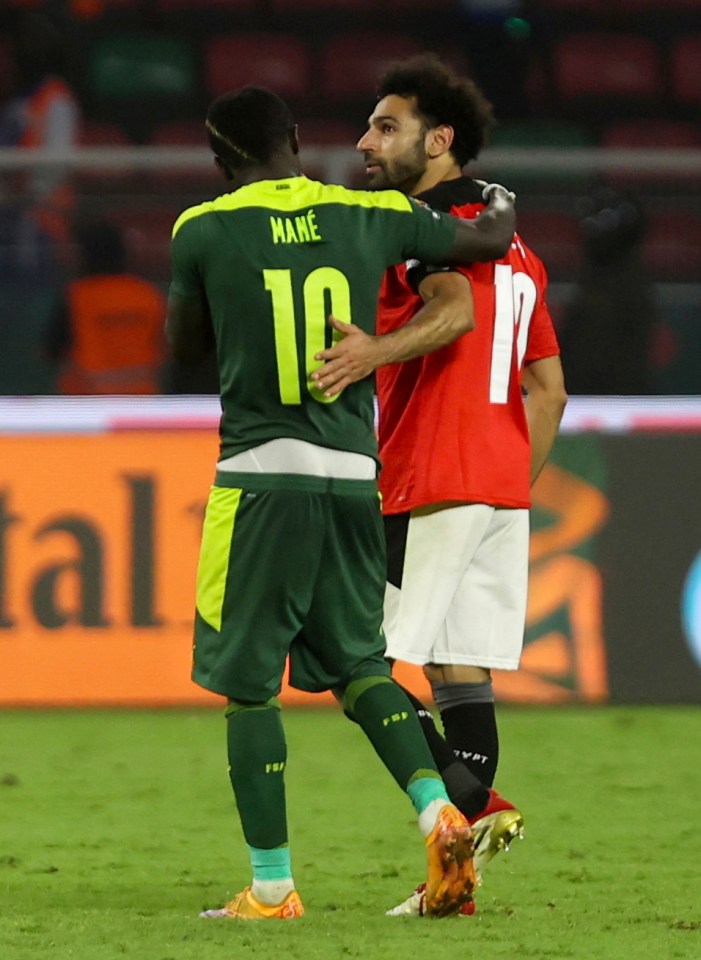 Sadio Mane consoled Mo Salah after the Africa Cup of Nations final