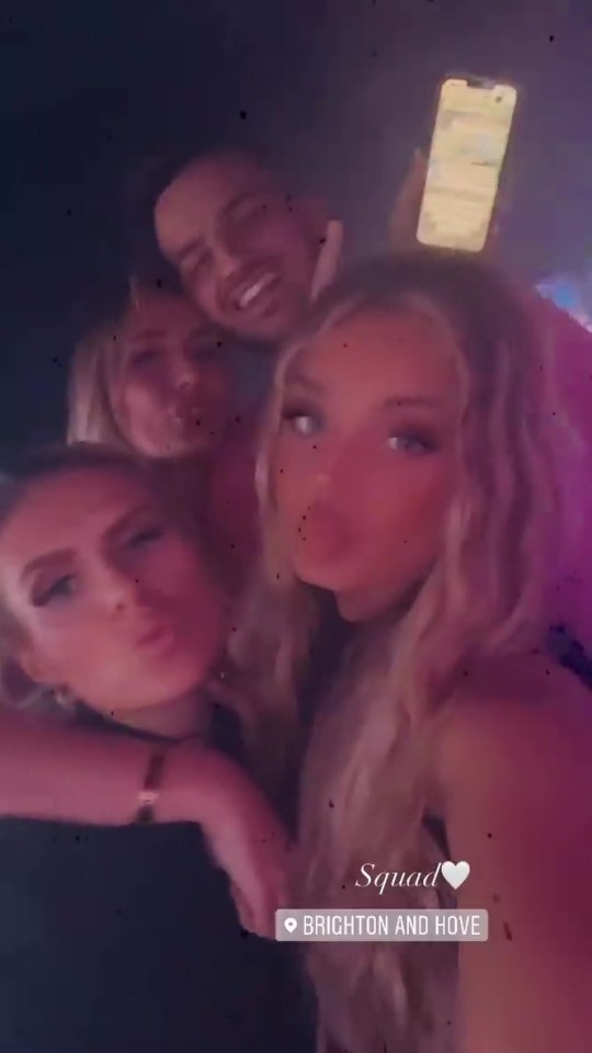The 'squad' partied the night away in the UK seaside town