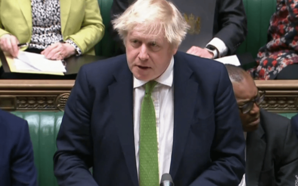 Boris Johnson in the Commons
