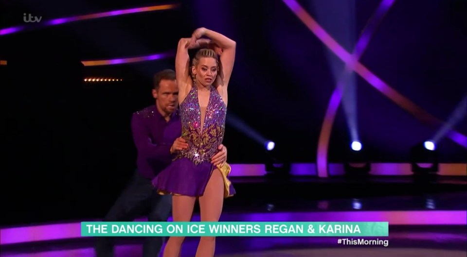 Holly Willoughby and Phil Schofield shared Kimberly Wyatt's Bolero after placing third on Dancing on Ice