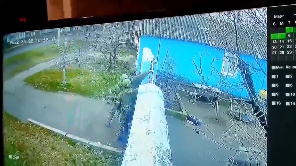 The Russians had earlier barged their way into their property