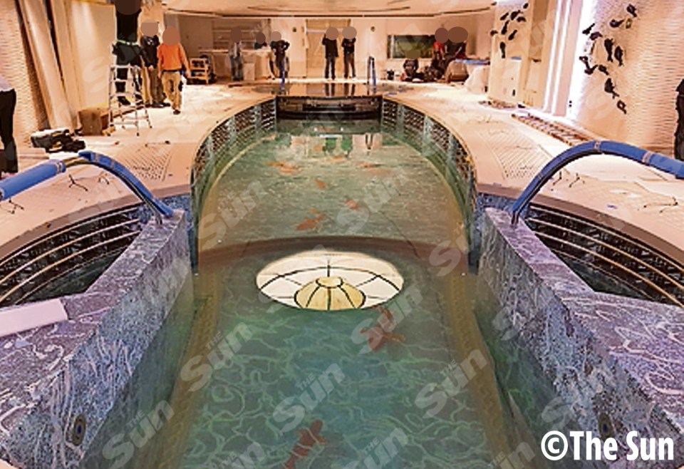The floor is thought to be one of two worldwide — with the other on Putin’s other yacht Graceful