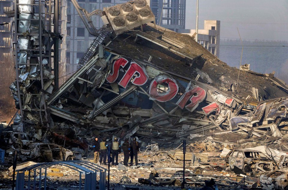On Sunday the Reville shopping centre in northwest Kyiv was flattened by a Russian missile, killing eight people with more feared to have died