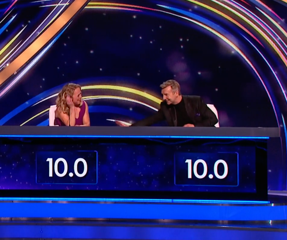 Christopher Dean stepped in to comfort her