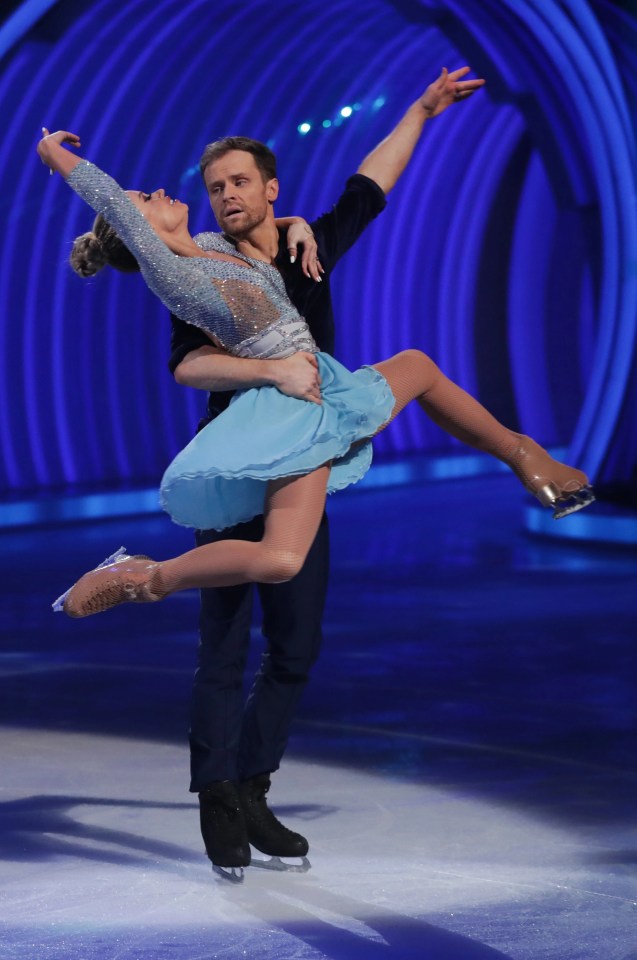 Kimberly with skate partner Mark Hanretty