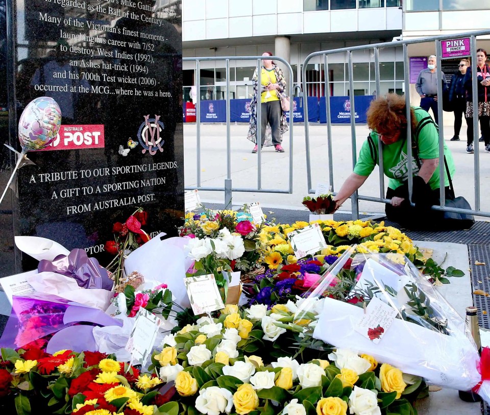Fans have laid wreaths at the MCG ahead of Wednesday's memorial