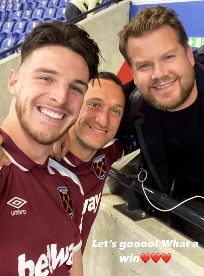 A source said: 'James also can’t wait to watch West Ham. He’s the biggest Irons fan out there'