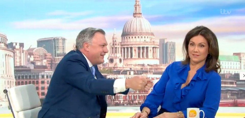 Susanna Reid looked stunned as Ed Balls danced towards her