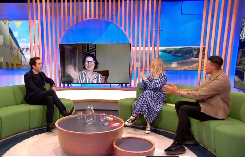 She hosted alongside Jermaine Jenas and welcomed Nick Grimshaw and Emma Willis