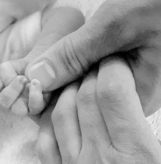 Beth shared this sweet snap of her newborn